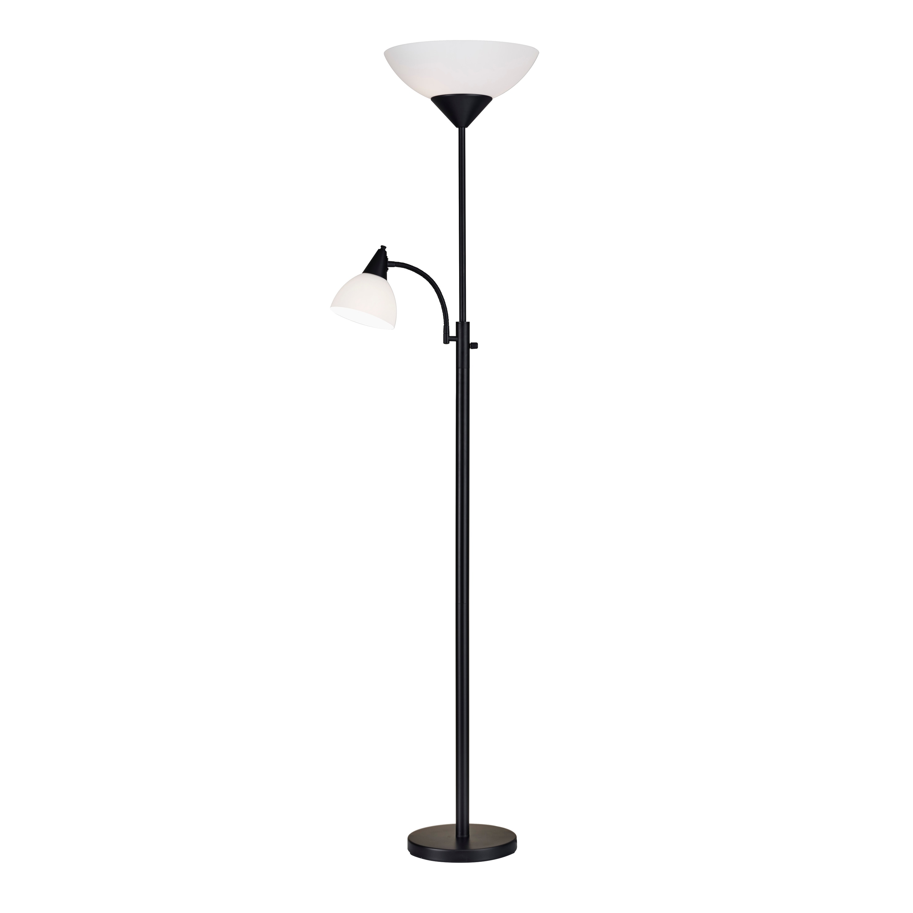 Adesso Piedmont 71-inch Torchiere with Adjustable Reading Lamp