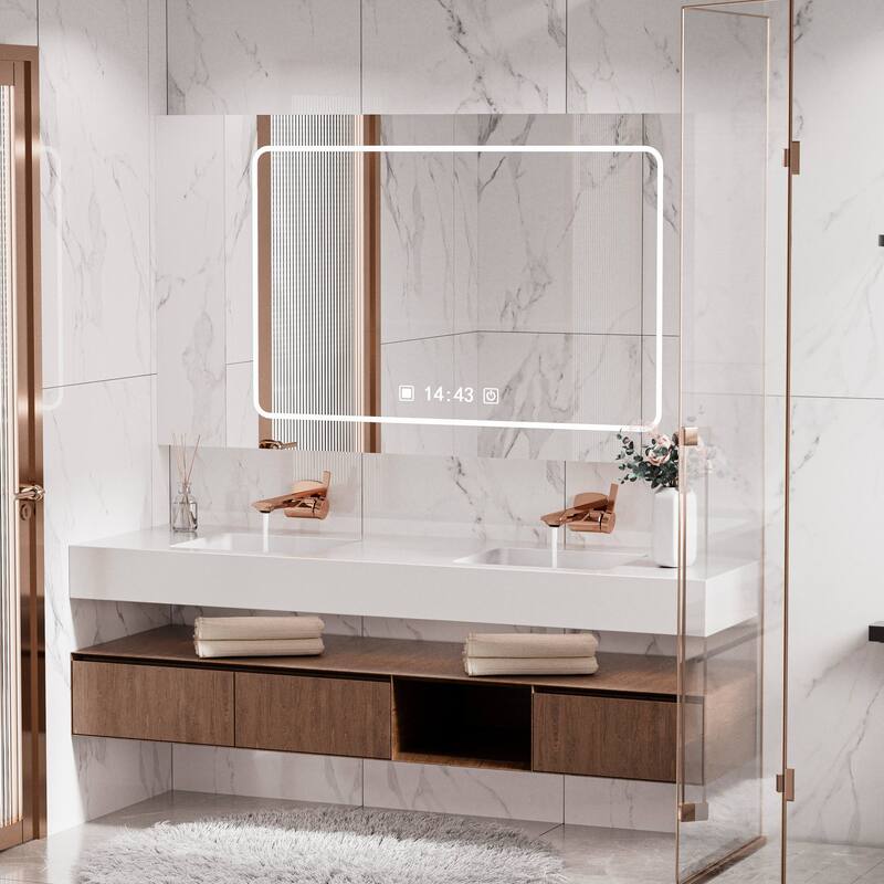 Modland Wall Mount Single Hole Bathroom Faucet with Valve Single Handle And Hot/Cold Indicator