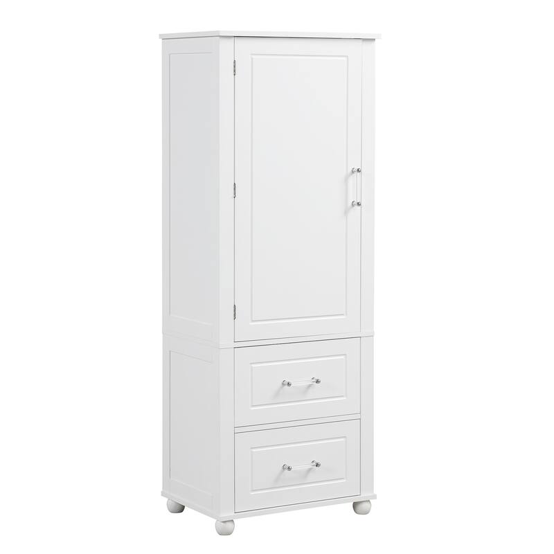 Bathroom Storage Cabinet with Drawers and Adjustable Shelf
