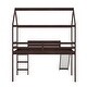 preview thumbnail 13 of 11, Twin Loft Bed with Slide, House Bed with Slide,Gray Imagination House Kids Bed
