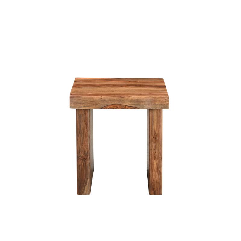 Avenue Live Edge Solid Sheesham Wood 3-Piece Living Room Table Set