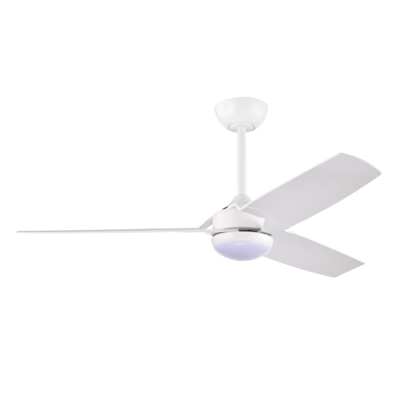 Hestrune 52-inch White LED Lighted Ceiling Fan