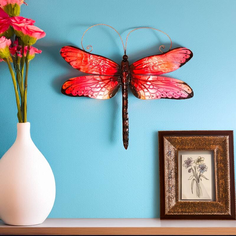 Dragonfly Wall Decor Red And Black