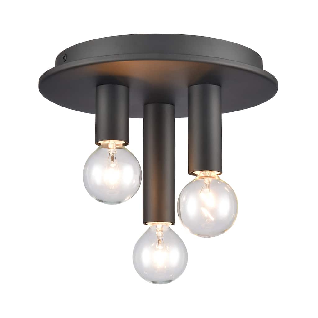 Elk Home Pepper Brushed Nickel Metal 3 Light Flush Mount