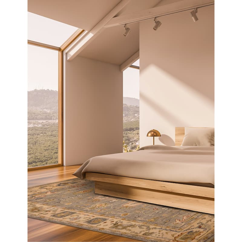 ECARPETGALLERY Hand-knotted Jules Serapi Grey Wool Rug - 7'7 x 9'10