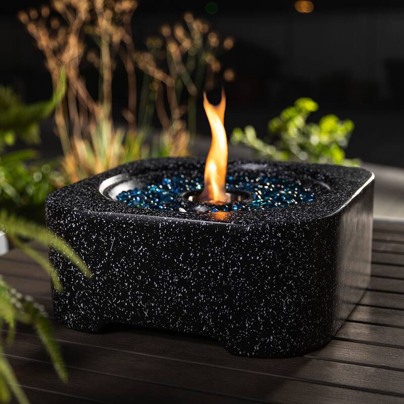 Mini Tabletop Fire Pit, Outdoor Portable Concrete Fire Pit