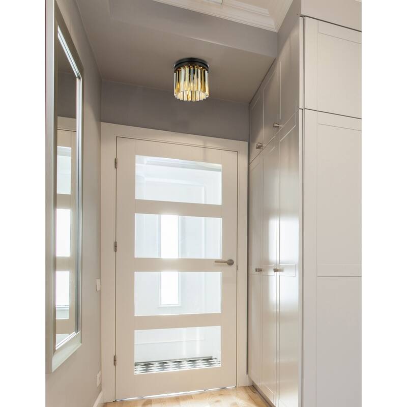 Royce Edge 3-Light Matte Black Flush Mount