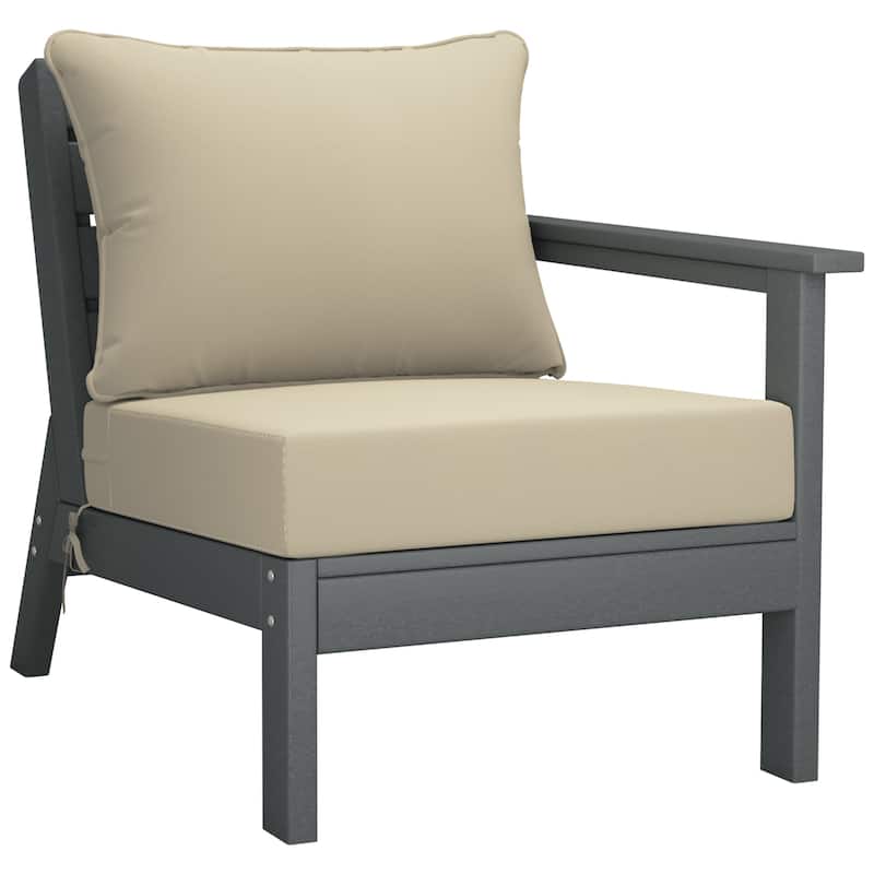 Polytrends Birchwood All Weather HDPE Outdoor Patio Deep Seating Gray Loveseat (2-Piece)