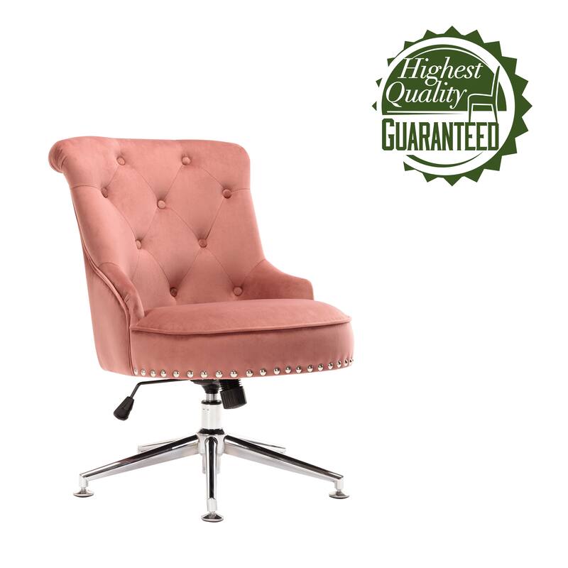 Porthos Home Jaron Office Chair - Tufted Wingback & Velvet Upholstery