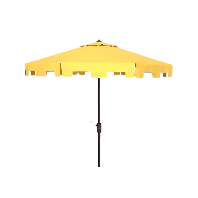 SAFAVIEH Outdoor Shuri 11Ft Round Market Umbrella - Yellow
