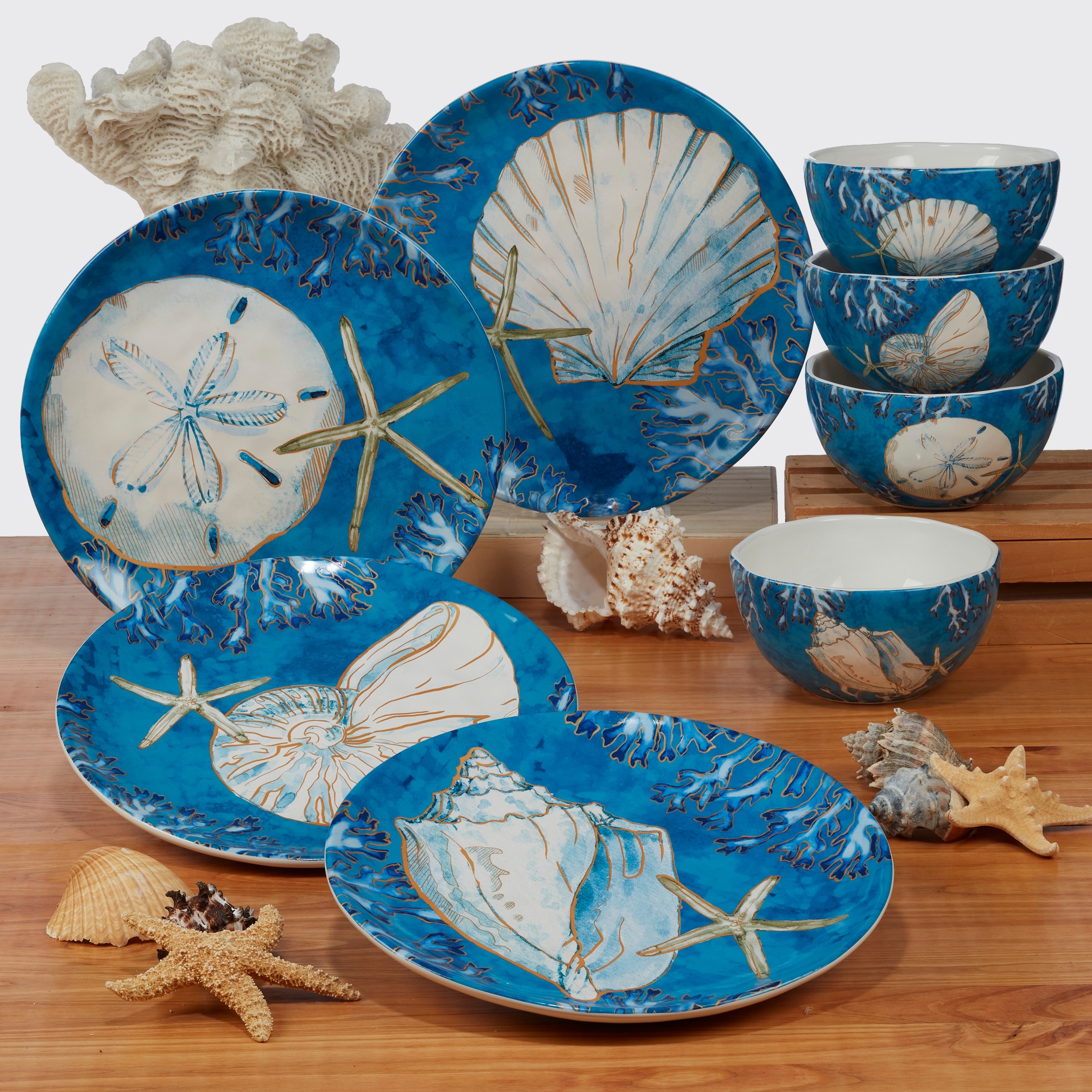 Dinner Plates Coastal Dishware Sets Fiji Coastal Dish Sets Coastal