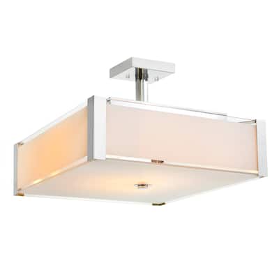 Lucie 4 Light Drum Shade Chandelier With Chrome Finish