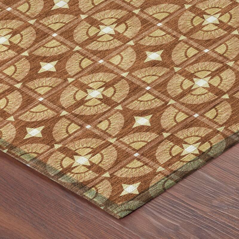 Machine Washable Indoor/ Outdoor Modern Roeland Chantille Rug