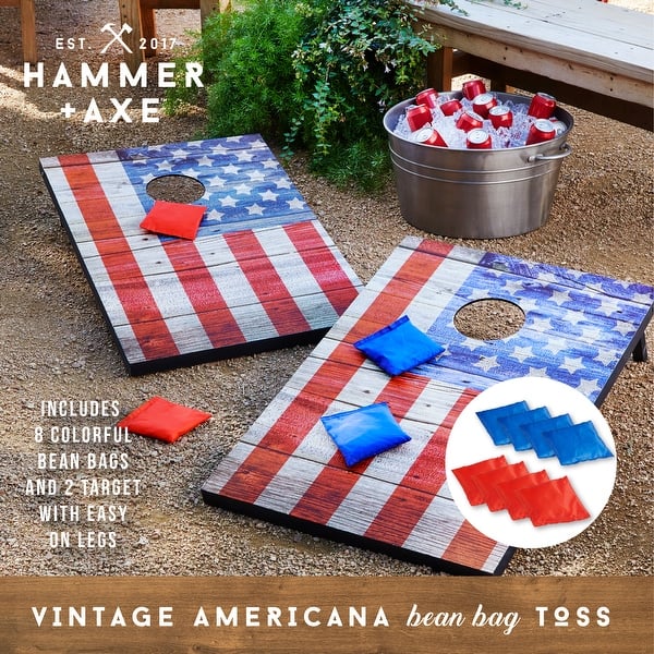 Hammer and Axe Light Up Bean Bag Toss Game Set 35.75 x 3.25 x 24