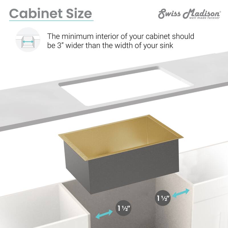 Tourner 21 x 18 Stainless Steel, Single Basin, Undermount Kitchen Sink