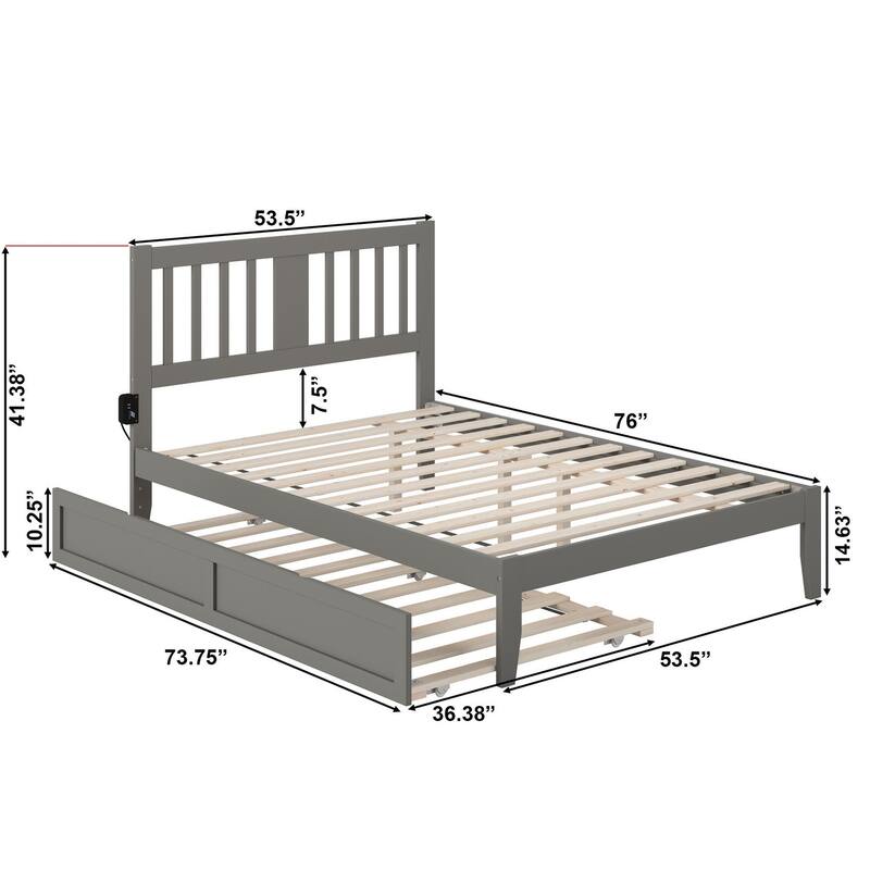 Tahoe Bed with USB Turbo Charger and Twin Trundle
