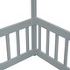 preview thumbnail 19 of 18, Double Twin Size Floor Bed with Fence and Guardrails without Door