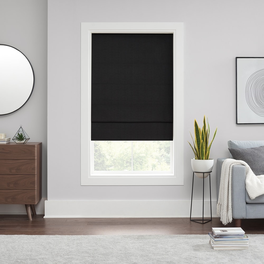 Eclipse Kylie Solid 100% Total Blackout Cordless Roman Shade