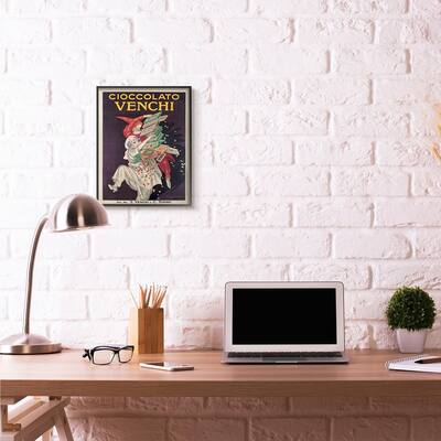 Stupell Cioccolato Venchi Vintage Poster Candy Design Framed Wall Art