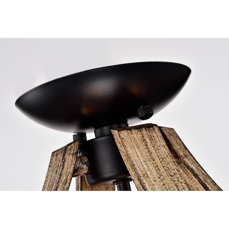 Ricky Matte Black 4-Light Metal Open Cage Semi-Flush Mount