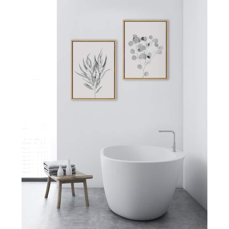 Kate and Laurel Sylvie Botanical 1 2 Canvas by Creative Bunch Studio
