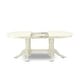 preview thumbnail 9 of 19, 9-Piece Dining Set- 8 Dining Room Chairs and Round butterfly leaf Dinette Table-High Back - Linen White (off white) Finish