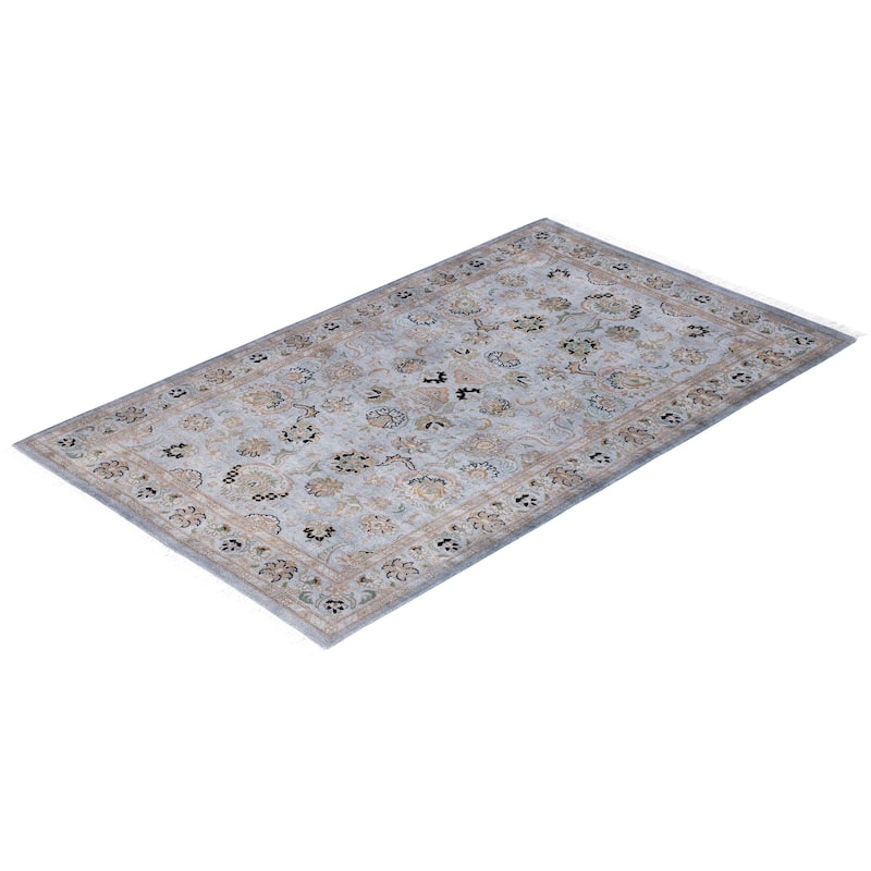 Contemporary Overdyed Wool Hand Knotted Area Rug - 3' 0" x 5' 1"