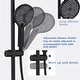 preview thumbnail 6 of 15, 5-Way Complete 10'' Round Rain Shower System with Adjustable Handheld and Handheld Bidet Sprayer,Wall Mounted