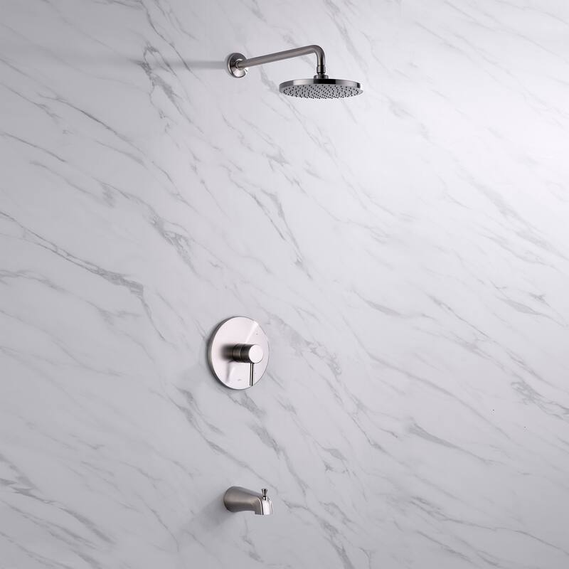 Luxier SS-C01 Single-Handle 1-Spray Tub and Shower Faucet with Valve