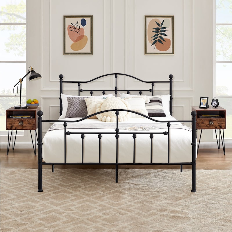 Taomika 2-Piece 1-Drawer Nightstand Set with Drawer Compact Open Shelf Bedside Table for Saving Space(Set of 2 )