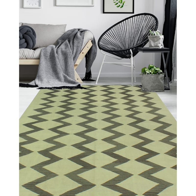 Winchester Flatweave Colleen Beige/Brown Rug - 6'10" x 9'9"
