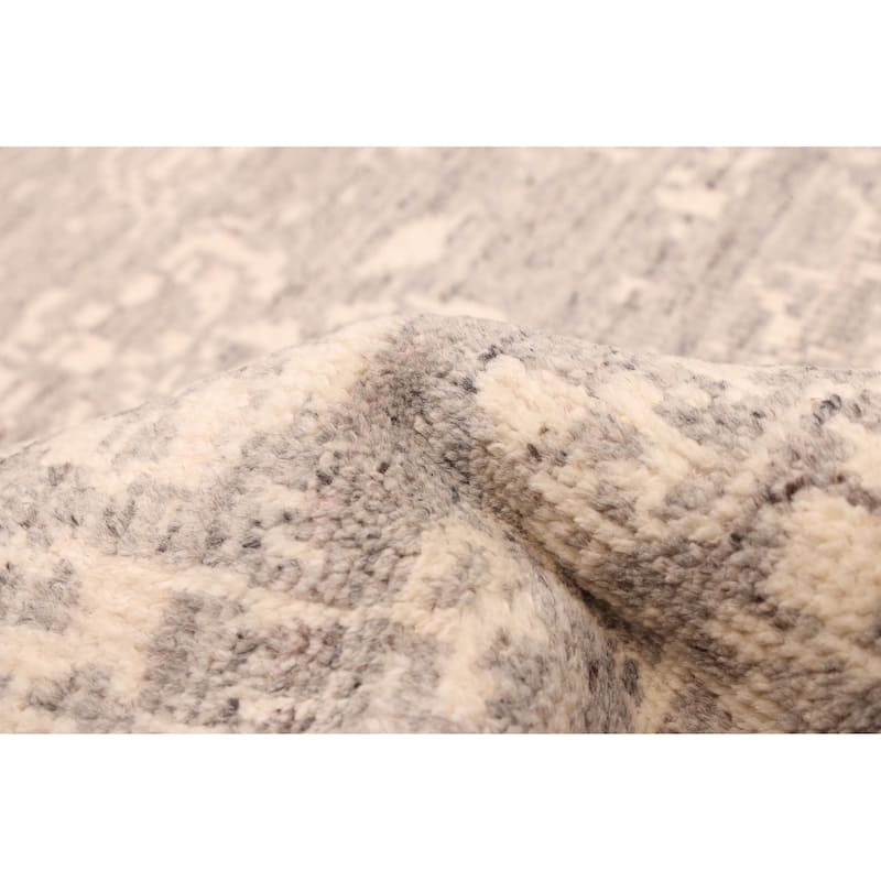 ECARPETGALLERY Hand-knotted Jules Serapi Dark Grey Wool Rug - 9'0 x 12'0