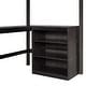 preview thumbnail 4 of 7, Wooden Twin Size Loft Bed with Shelves, Desk, Ladder and Guardrail