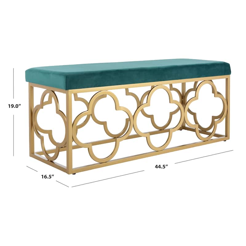 SAFAVIEH Penelope Moroccan Glam Rectangle Bench - 44.5" x 16.5" x 19" - 45Wx17Dx19H