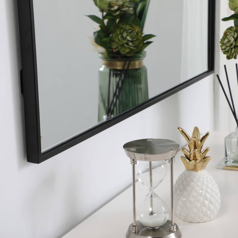 Elegant Lighting Eternity 40" x 36" Rectangular Beveled Metal Framed
