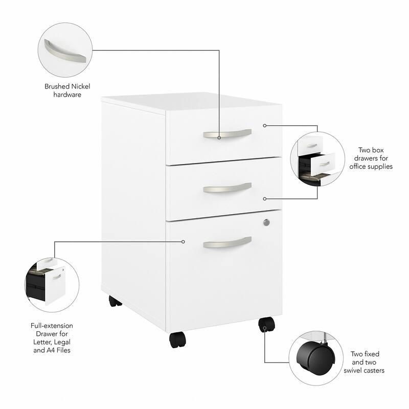 Hybrid 72W Computer Desk with Storage Set by Bush Business Furniture