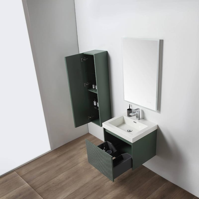 Blossom Positano 24" Floating Vanity with Sink & Side Cabinet