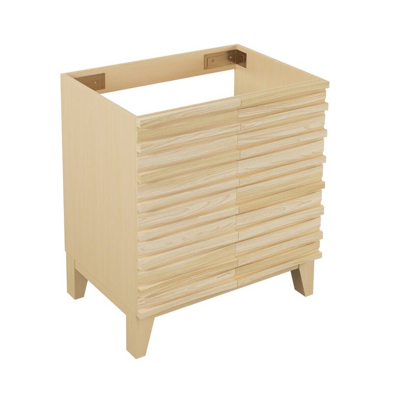 Cascade 30" Freestanding Bathroom Vanity Cabinet Without Top In Natural Oak - 30