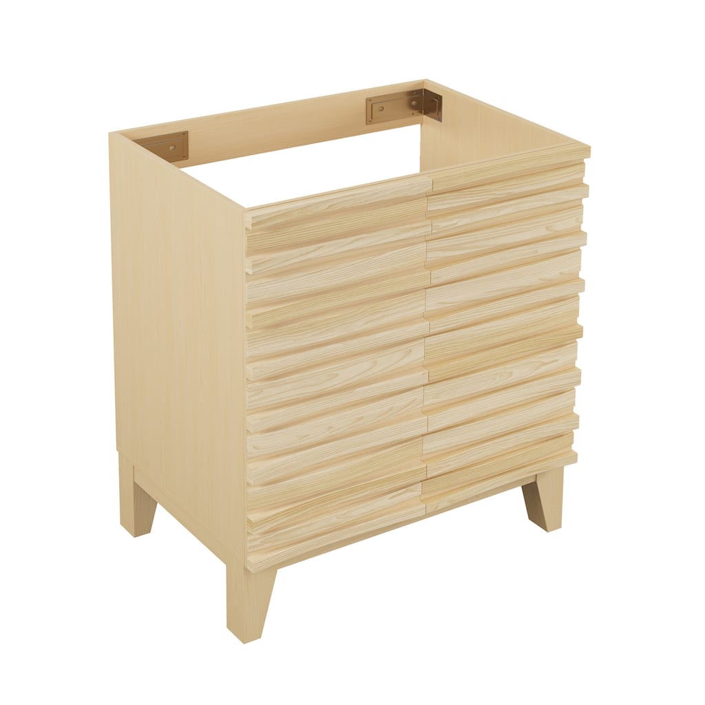 Cascade 30" Freestanding Bathroom Vanity Cabinet Without Top In Natural Oak - 30