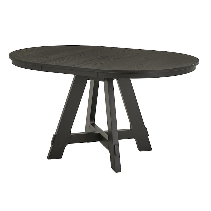 Harstad Wood Finish Extendable Round Dining Table by iNSPIRE Q Modern