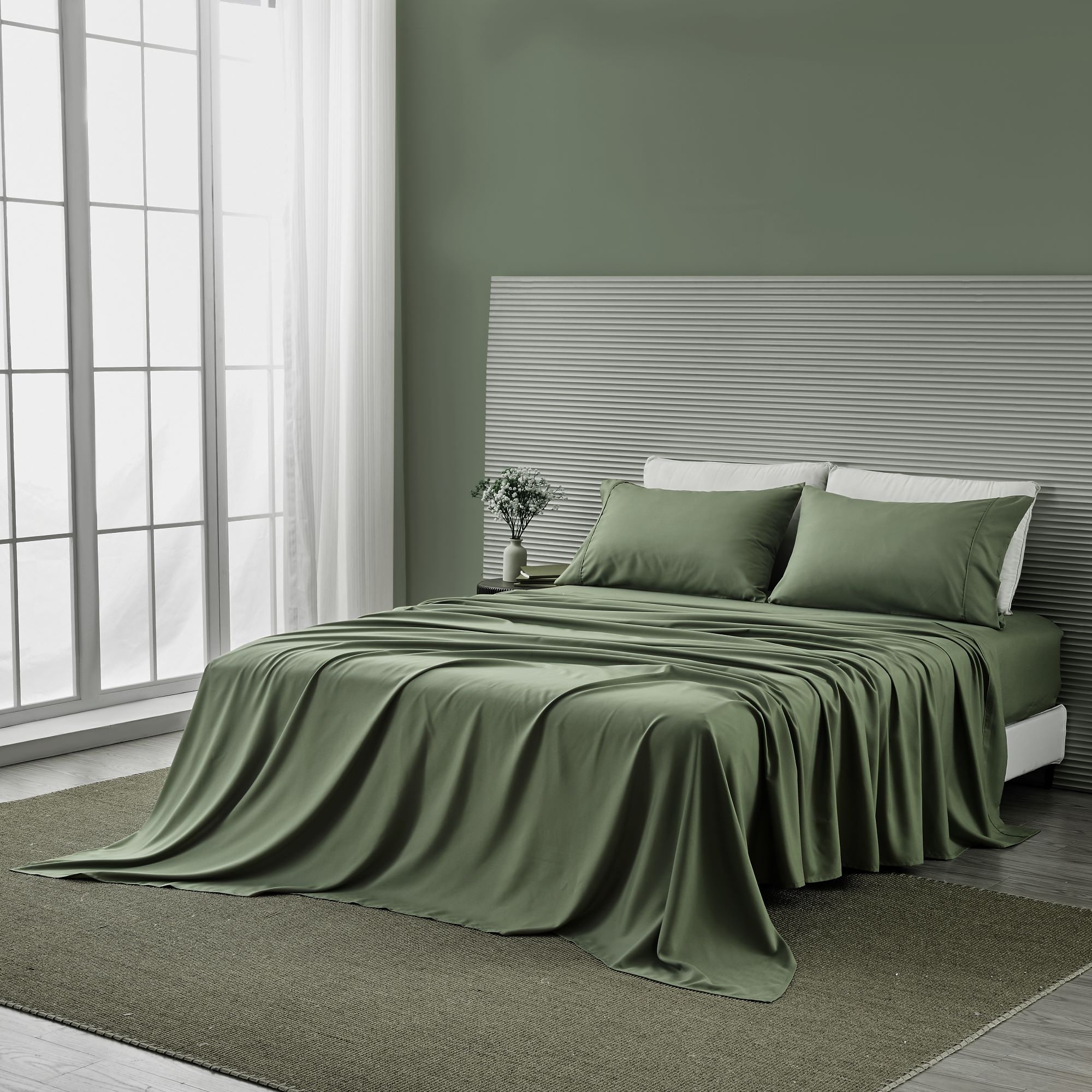 Linery Co. Ultra Soft Microfiber and Rayon from Bamboo Bed Sheet Set On Sale Bed Bath Beyond 36513801