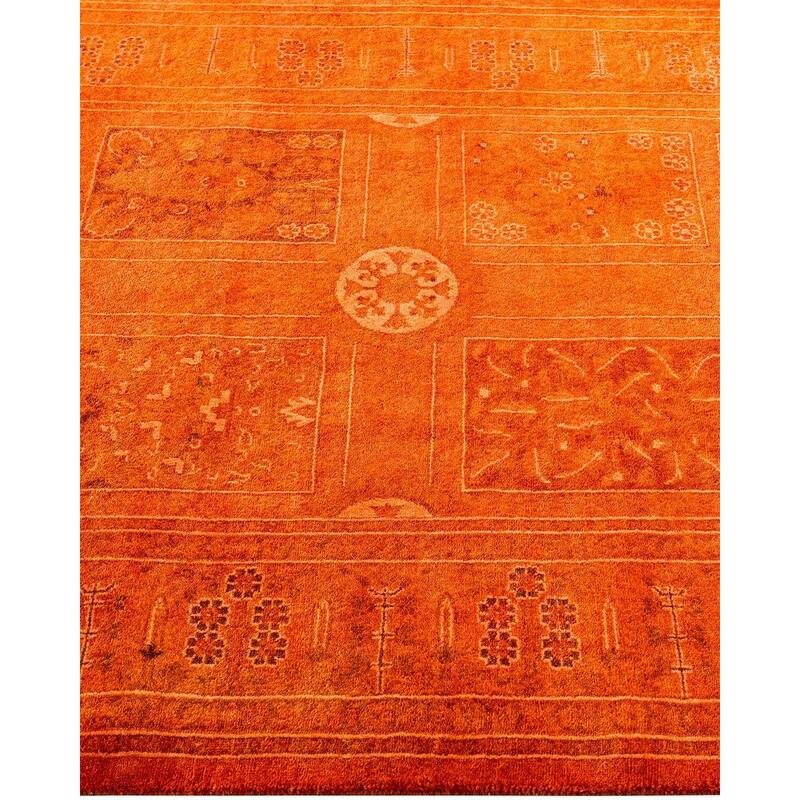Contemporary Overdyed Wool Hand Knotted Area Rug - 3' 1" x 5' 1"