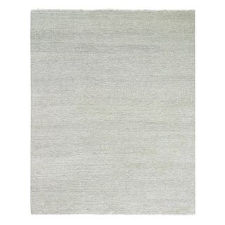 Shahbanu Rugs Ice Cube Gray, Natural Undyed Wool, Modern Grass Design ...