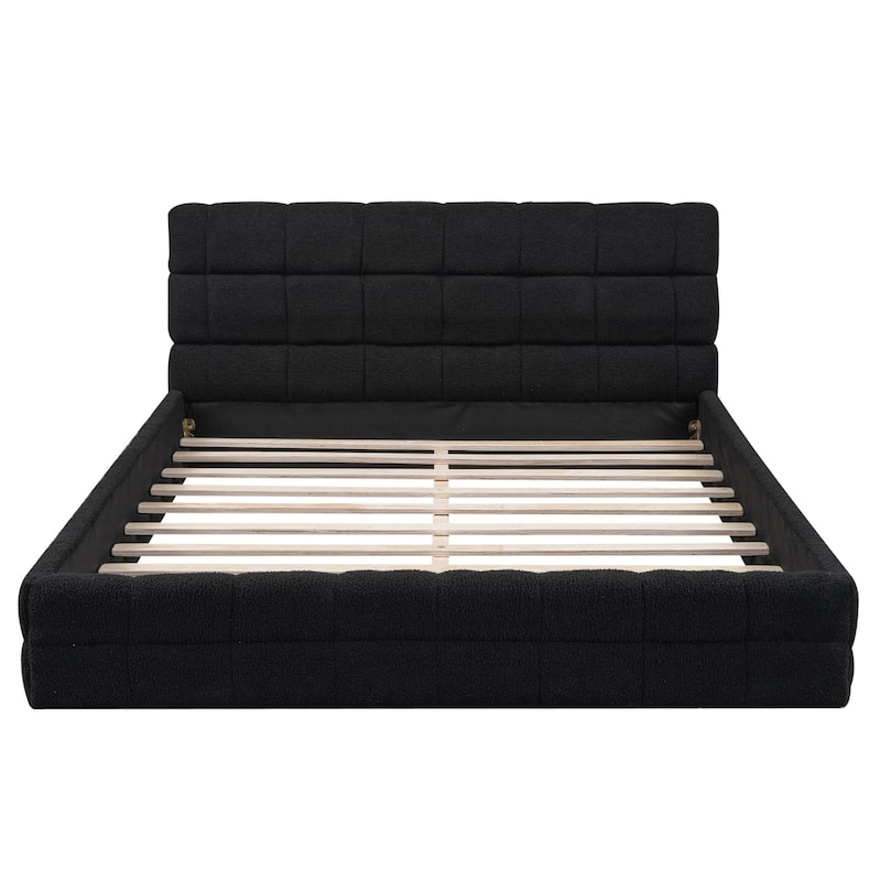 Velvet Upholstered Platform Bed
