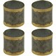 preview thumbnail 2 of 2, Galvanized Napkin Rings With Gold Rim (Set of 4) - Graphite