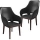 preview thumbnail 20 of 63, Vivara Set of 2 Leather Dining Chair with Padded Seat - Mid-Century Arm Chair for Home Office Bar & Kitchen