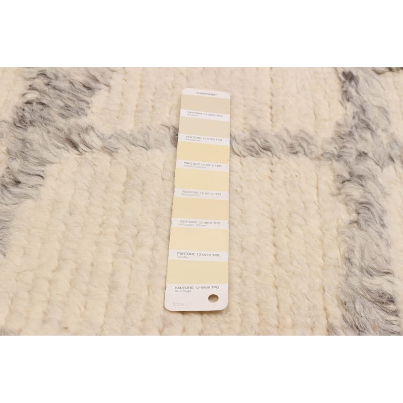 ECARPETGALLERY Hand-knotted Tangier Cream Wool Rug - 5'3 x 7'6