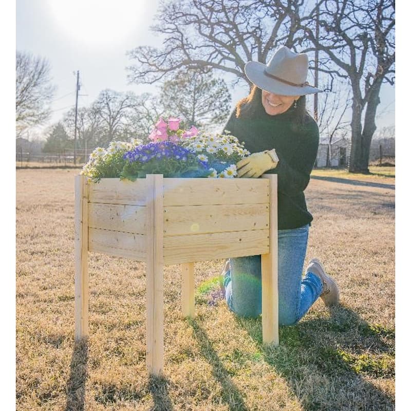 Zylina Raised Garden Planter Collection - Corner Planter Small - 22 x 22 x 26
