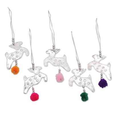 Novica Handmade Radiant Reindeer Aluminum Ornaments (Set Of 5)