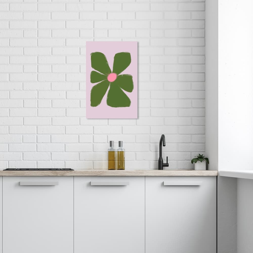 Wynwood Studio Floral and Botanical Flower from my Nursery Green and Dark Green Modern & Contemporary Wall Art Canvas Print